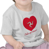 Isle of Man Flag Heart T Shirt