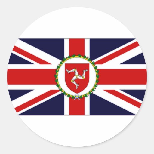 Isle of Man Lieutenant Governor Flag Round Sticker