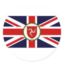Isle of Man Lieutenant Governor Flag Round Sticker
