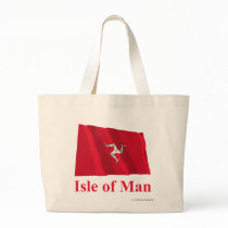 Isle of Man Waving Flag with Name Tote Bags