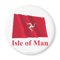 Isle of Man Waving Flag with Name