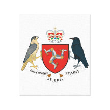 Isle Of Mann Coat Of Arms Stretched Canvas Print