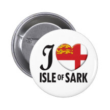 Isle of Sark Love Pinback Buttons