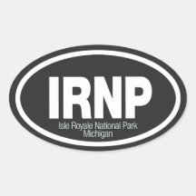 Isle Royale National Park Oval Stickers