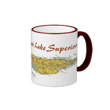 Isle Royale Park Lake Superior Chart Mug