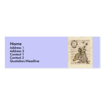 Isles Britanniques - 1700 Nicolas Fils Sanson Map Business Card Templates