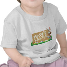 Isolated Happy Easter Bunny Shirts