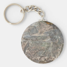 Isolated Rock on mountain Keychains