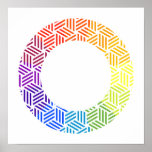 Isometric Weave Color Wheel Posters