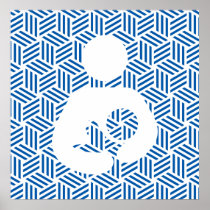 Isometric Weave Nursing / Breastfeeding Symbol Posters
