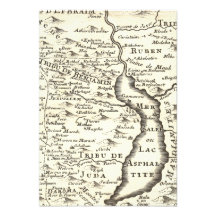 Israel Antique Map Bar Mitzvah RSVP Response Personalized Invite