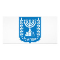 israel_armoiries coat of arm. photo card template