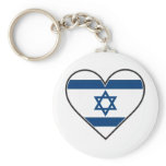 israel heart flag keychains
