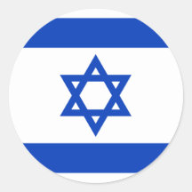 Israel, Israel flag Round Stickers