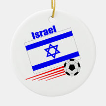 Israel Soccer Team Christmas Tree Ornaments