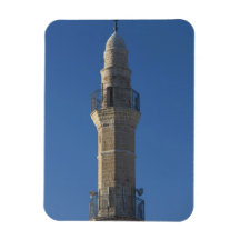 Israel, Tel Aviv, Jaffa, mosque minaret Rectangular Magnets