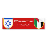Israel vs Palestine peace now bumper stickers