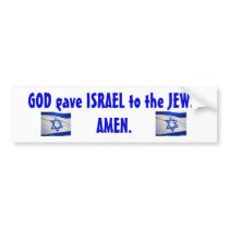 israeli_flag_Israel, israeli_flag_Israel, GOD g... Bumper Sticker