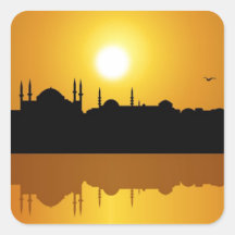 Istanbul And Sunset Sticker