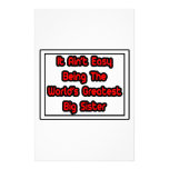 It Aint' Easy...World's Greatest Big Sister Personalized Stationery