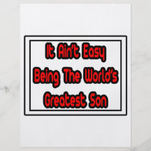 It Aint' Easy...World's Greatest Son Full Colour Flyer