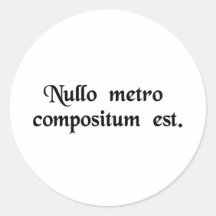 It doesn't rhyme. round sticker