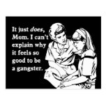 it feels good to be a gangster gangsta postcards