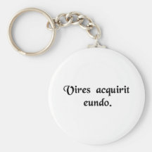 It gains strength as it goes. keychains