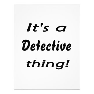 It s a detective thing announcements