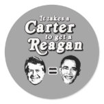 It takes a Carter to get a Reagan Round Sticker