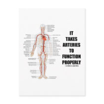 It Takes Arteries To Function Properly (Artery) Post Cards