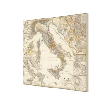 Italia adiectis iis stretched canvas print