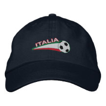 Italia azzurri embroidered baseball cap
