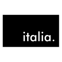 italia. business cards