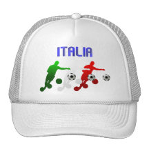 Italia Calcio Bend It Soccer Player Italy flag Mesh Hats
