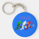 Italia Calcio Bend It Soccer Player Italy flag Keychains