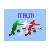 Italia Calcio Bend It Soccer Player Italy flag Post Card