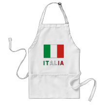 Italia Flag & Word Apron
