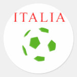 italia retro soccer t shirt round sticker