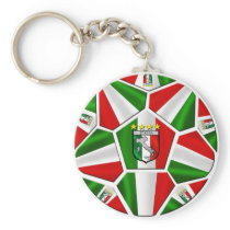 Italia soccer ball Italian flag of Italy panels Key Chain