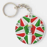 Italia soccer ball Italian flag of Italy panels Key Chain
