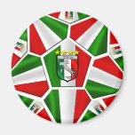 Italia soccer ball Italian flag of Italy panels Fridge Magnets
