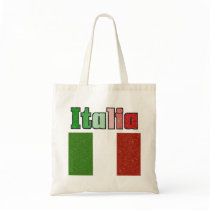 Italia Vintage Flag Canvas Tote Bag