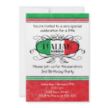 Italian Bambino (D) Birthday Party Invitation