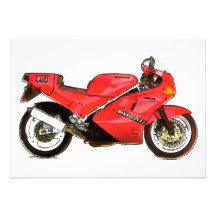 Italian Bike in Red Invitations