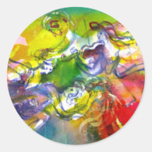 ITALIAN CARNIVAL / Dance,Music,Theatre Round Stickers