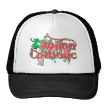 Italian Catholic Gothic Cross Trucker Hats