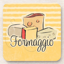 Italian Cheese Cork Coaster