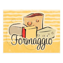 Italian Cheese Recipe Card Postcards
