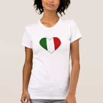 Italian Flag Heart Valentine t-shirts